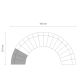 Canapele - Modul canapea design LUX Lando, Catifea albastra