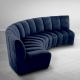 Canapele - Modul canapea design LUX Lando, Catifea albastra