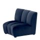 Canapele - Modul canapea design LUX Lando, Catifea albastra