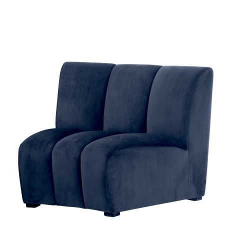 Canapele - Modul canapea design LUX Lando, Catifea albastra