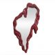 Oglinda de perete decorativa FLUIDUM 150cm rosu