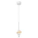 Lustra, Pendul LED din aluminiu si alabastru, Betty alb