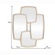 Oglinzi - Oglinda perete design geometric QUADRA 90cm auriu