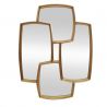 Oglinda perete design geometric QUADRA 90cm auriu