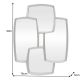 Oglinzi - Oglinda perete design geometric QUADRA 90cm argintiu