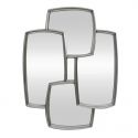 Oglinda perete design geometric QUADRA 90cm argintiu