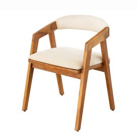 Scaune - Scaun dining material textil gri deschis si lemn MAMMUT