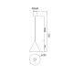 Pendule, Lustre suspendate - Pendul LED stil minimalist CONO D-18cm leather