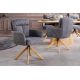 Seturi scaune, HoReCa - Set de 2 scaune pivotante picioare din lemn Big George gri texturat