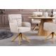 Seturi scaune, HoReCa - Set de 2 scaune pivotante picioare din lemn Big George sampanie greige texturat