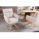 Seturi scaune, HoReCa - Set de 2 scaune pivotante picioare din lemn Big George sampanie greige texturat