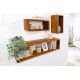 Biblioteci-Rafturi - Set 3 rafturi de perete din lemn masiv Sheesham, HEMINGWAY