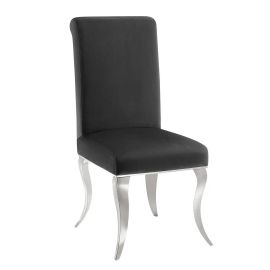 Seturi scaune, HoReCa - Set 2 scaune Modern Barock, argintiu/ catifea neagra