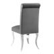 Seturi scaune, HoReCa - Set 2 scaune Modern Barock, argintiu/ catifea gri