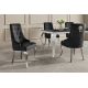 Seturi scaune, HoReCa - Set 2 scaune Modern Barock, argintiu/ catifea neagra