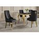 Seturi scaune, HoReCa - Set 2 scaune Modern Barock, auriu/ catifea neagra