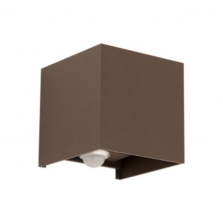 Aplice - Aplica LED de exterior cu senzor de miscare IP54 CUBE-S corten