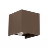 Aplica LED de exterior cu senzor de miscare IP54 CUBE-S corten