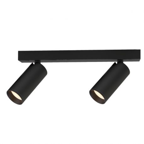 Plafoniere cu spoturi, Spoturi aplicate - Plafoniera cu 2 spoturi GU10 directionabile NAZARE negru