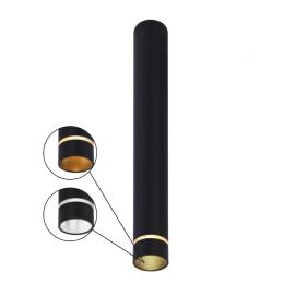 Plafoniere cu spoturi, Spoturi aplicate - Spot aplicat tavan SPLIT negru L-30,2cm