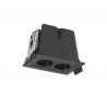 Corp incastrabil cu 2 spoturi LED BLAU negru