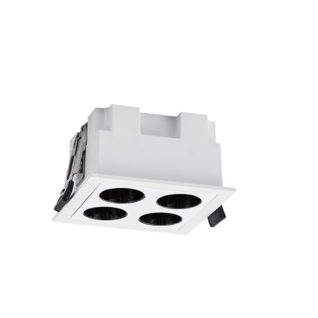 Spoturi tavan fals - Corp incastrabil cu 4 spoturi LED BLAU alb