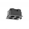 Corp incastrabil cu 4 spoturi LED BLAU negru