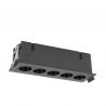 Corp incastrabil cu 5 spoturi LED BLAU negru