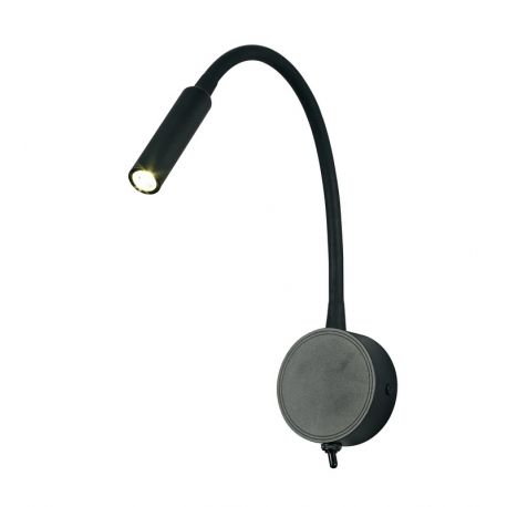 Aplice, corpuri de iluminat pentru pereti - Aplica de perete cu reader LED BOAVISTA negru