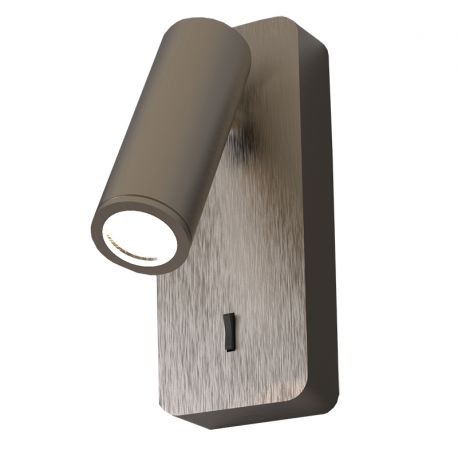 Aplice, corpuri de iluminat pentru pereti - Aplica de perete cu reader Mini GU10 NOTTE nickel satinat