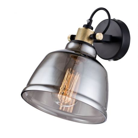 Aplice, corpuri de iluminat pentru pereti - Aplica design vintage Irving fumurie