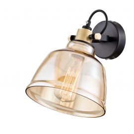 Aplice, corpuri de iluminat pentru pereti - Aplica design vintage Irving amber