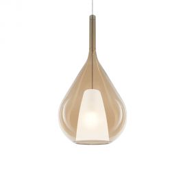 Pendule, Lustre suspendate - Lustra, Pendul din sticla KALIQUE-3 SP1 D28 AMBRA