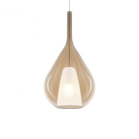 Pendule, Lustre suspendate - Lustra, Pendul din sticla KALIQUE-3 SP1 D28 AMBRA