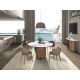 Mese dining - Masa rotunda design LUX Porcelain Marble 140cm