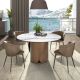 Mese dining - Masa rotunda design LUX Porcelain Marble 140cm