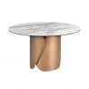 Masa rotunda design LUX Porcelain Marble 140cm