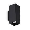 Aplica de perete LOOK AP2 SQUARE D60 H150 NERO
