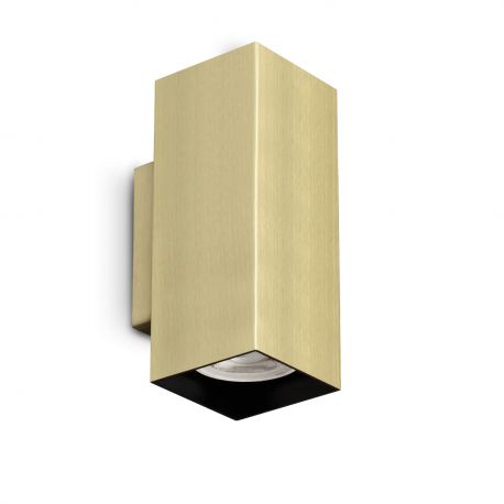 Aplice, corpuri de iluminat pentru pereti - Aplica de perete LOOK AP2 SQUARE D60 H150 OTTONE