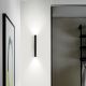 Aplice, corpuri de iluminat pentru pereti - Aplica de perete LOOK LED AP2 ROUND D30 H150 ON-OFF NERO 3000K