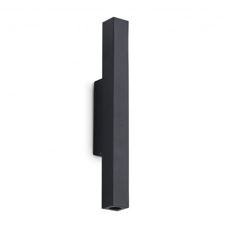 Aplice, corpuri de iluminat pentru pereti - Aplica de perete LOOK LED AP2 SQUARE D30 H300 ON-OFF NERO 3000K