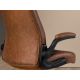 Scaune Birou cu role - Scaun de birou modern piele sintetica Brown