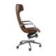Scaune Birou cu role - Scaun de birou modern piele sintetica Brown