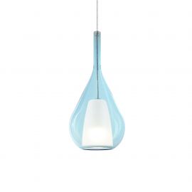 Pendule, Lustre suspendate - Lustra, Pendul din sticla KALIQUE-3 SP1 D18 AZZURRO