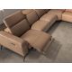 Coltare - Coltar modular LUX design italian cu sezlong dreapta Piele Naturala, Brown