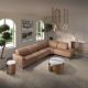 Coltare - Coltar modular LUX design italian cu sezlong dreapta Piele Naturala, Brown