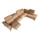 Coltare - Coltar modular LUX design italian cu sezlong dreapta Piele Naturala, Brown