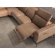 Coltare - Coltar modular LUX design italian cu sezlong stanga Piele Naturala, Brown
