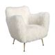 Fotoliu LUX design italian, White long pile