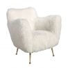 Fotoliu LUX design italian, White long pile